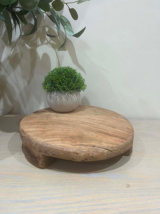 Salvaged Indian Chapati Board with Feet (B)